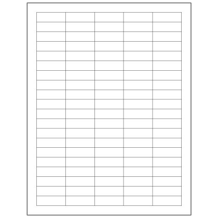 Bsc Preferred 1-1/2 x-1/2'' White Rectangle Laser Labels, 10000PK BUY00015866